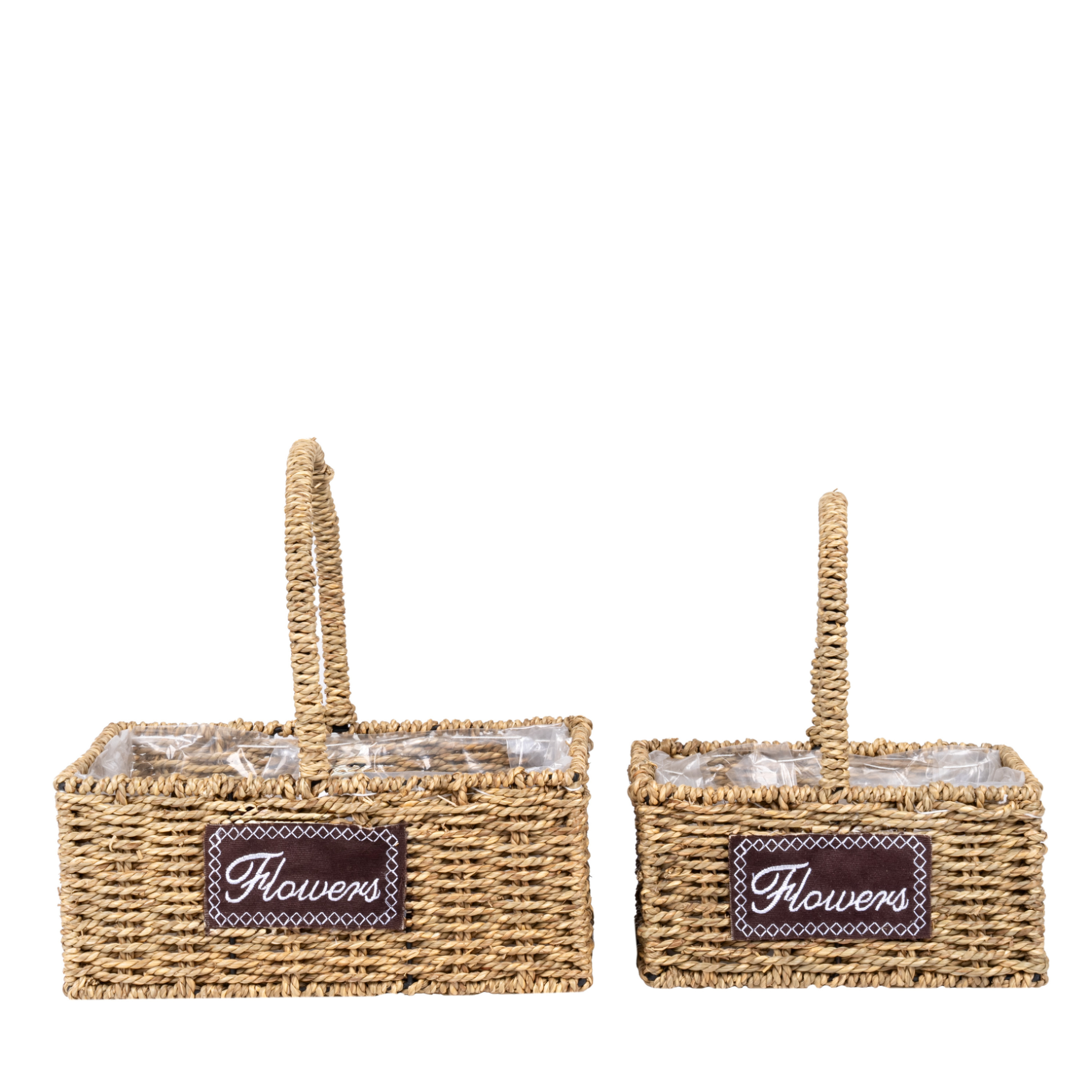 Grass baskets 29x19xH12, 22x14xH11cm 2pcs